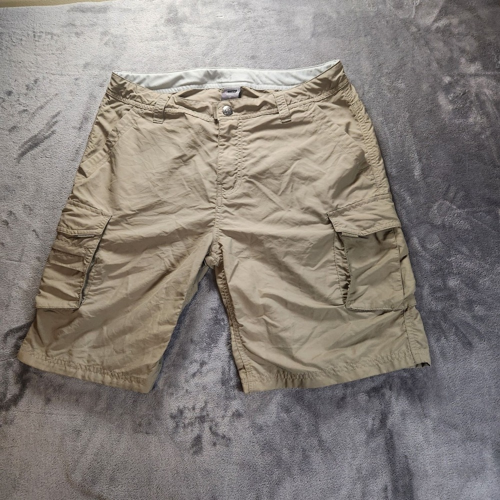 REI Co-op Shorts Womens 12 Beige Sahara Cargo Nylon Hiking Travel Gorpcore
